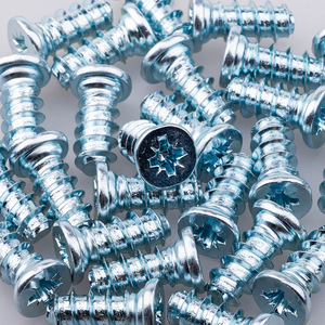 M6x12 Self Tapping Screws Flat Head Phillips Drive Metric Wood Fasteners Cool Silver White Full Length Hardware Accessories - Product Image 3