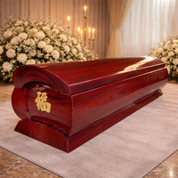 Ataúd de Madera de Pino Económico Personalizado al por Mayor, Ataúd de Madera Tallado a Mano, Ataúd de Madera Ecológico y Duradero para Funeral