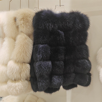 Gilet en fourrure véritable pour femme, style luxe haut de gamme, tendance, décontracté, col en V, fourrure naturelle, véritable fourrure de renard