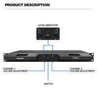 Amplificateur de puissance numérique professionnel en métal de classe D 1000W*2 2 canaux pour scène, karaoké et DJ