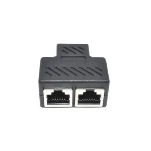 RJ45 3 puertos hembra conector Ethernet 8p8c adaptador de acoplador para cable CAT5 Cat6 cat7