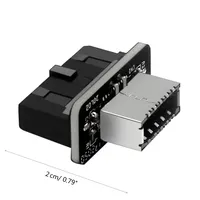 Adaptador USB 3.0 Tipo-E Hembra a Macho de 19 Pines para Conexión Interna a la Placa Base - Divisor Vertical para Tipo C