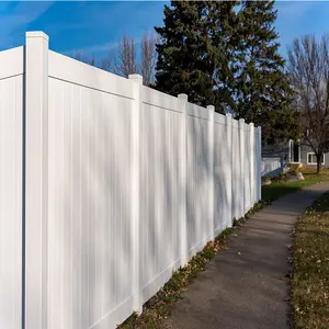 รั้วความเป็นส่วนตัวไวนิลสีขาวขนาด 6x6 ฟุต รั้วผนังบ้านพลาสติก แผงรั้วสระว่ายน้ํา แผงความเป็นส่วนตัวพลาสติกไวนิล PVC