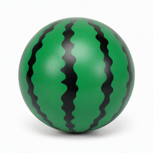 Balle anti-stress souple en forme de pastèque, <span class=keywords><strong>jouet</strong></span> sensoriel TPR à pincer, étirable, à remontée lente, en PVC, vente en gros - Product Image 1