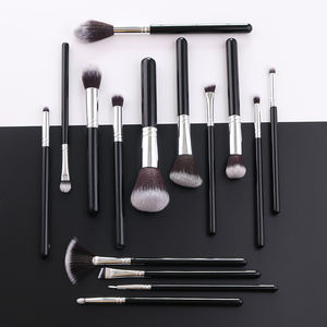 Juego <span class=keywords><strong>de</strong></span> Brochas <span class=keywords><strong>de</strong></span> Maquillaje Personalizadas Negras IPRESTA, 15 Piezas, Brochas Veganas Profesionales, Juego <span class=keywords><strong>de</strong></span> Brochas <span class=keywords><strong>de</strong></span> Maquillaje Cosmético - Product Image 1