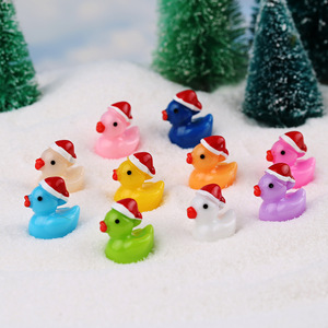 Christmas Little Duck <b>Car</b> <b>Ornament</b> Eco-Friendly Resin Craft DIY Accessories Micro Landscape Small <b>Ornament</b> for Desktop - Product Image 2