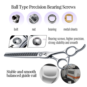 Fenice VG10 acier 7 pouces 3D <span class=keywords><strong>dégradé</strong></span> dents sans trace <span class=keywords><strong>ciseaux</strong></span> de toilettage <span class=keywords><strong>pour</strong></span> animaux de compagnie chien toilettage Chunker <span class=keywords><strong>ciseaux</strong></span> amincissement 70% - Product Image 5