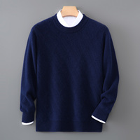 Pull en laine pour homme, pull à manches longues tricoté, mode décontractée automne-hiver, logo personnalisé disponible, support OEM/ODM