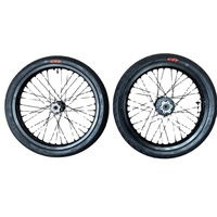 Roue Supermoto Surron Light Bee X LBX 17 pouces 70/90-17 90/80-17 Jantes chromées argentées Performance Modification de vélo électrique