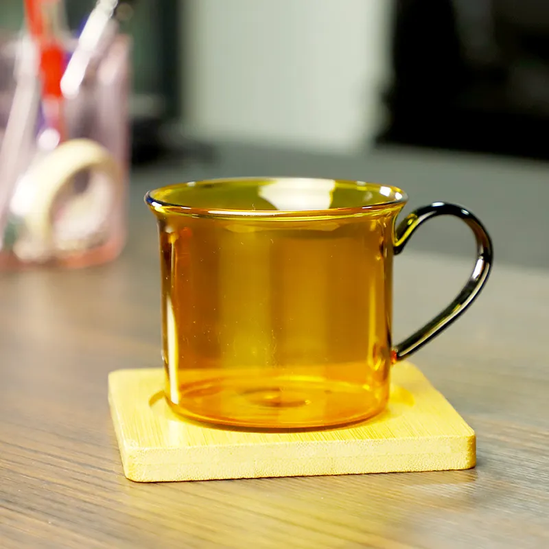 Borosilicate Glass Tea Cup cà phê hiện đại Mug gia đình vài cốc nước uống kính với xử lý nhiệt kháng Quà Tặng packl