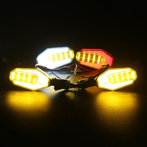 Clignotant LED pour moto 12V bleu blanc rouge en plastique ABS pour rénovation et mise à niveau - Product Image 2