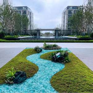 Haute Qualité Moderne Écologique Teal Lagoon Verre Broyé Coloré Cailloux De Verre Foyer Cheminée Fish Tank Jardin - Product Image 4