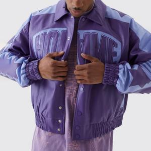 Chaqueta de Cuero con Logotipo Personalizado OEM para Hombre, Estilo Clásico Vintage de Béisbol Universitario, con Letras en Relieve 3D, Diseño Varsity a la Moda para Invierno - Product Image 1