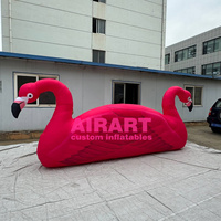 Cabine gonflable portative de DJ de flamant rose pour la décoration d'étape de musique