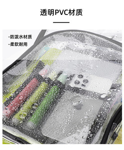 Mochila de PVC transparente impermeable para exterior escolar personalizada - Product Image 2