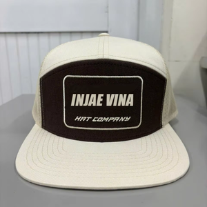 Custom Embroidery Logo 7 Panel <b>Flat</b> Bill Snapback Snap Back Breathable Full Mesh 168 Style Trucker <b>Caps</b> Hats With Custom Color - Product Image 1