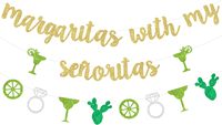 Decoraciones para Despedida de Soltera con Temática de Margaritas, Letrero 'My Senoritas', Fiesta Mexicana, Cactus, Artículos para Despedida de Soltera