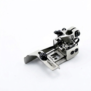 Adjustable Double Hem Presser Foot Stainless Steel Durable <b>For</b> <b>Sewing</b> <b>Machines</b> Garment Processing Equipment Parts - Product Image 1