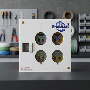 4 <b>Socket</b> + 1 TPN 30/3 AMP Industrial Distribution Box Metal Enclosure OMDMS KK60 Model Gujarat Outdoor & Indoor Use - Product Image 4
