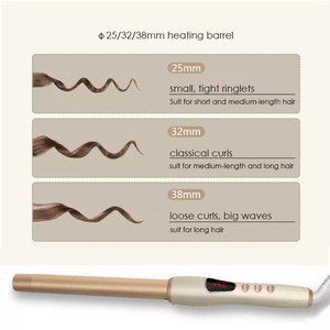 Baril en céramique professionnel <span class=keywords><strong>25</strong></span> <span class=keywords><strong>MM</strong></span> bigoudi en gros fers bouclés vague bigoudis baguette cheveux <span class=keywords><strong>fer</strong></span> <span class=keywords><strong>à</strong></span> friser avec LCD - Product Image 4
