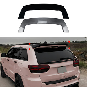 Spoiler de coffre arrière Jeep, noir piano, texture carbone, ABS, type ducktail, pour Grand Cherokee 2012-2021 - Product Image 1