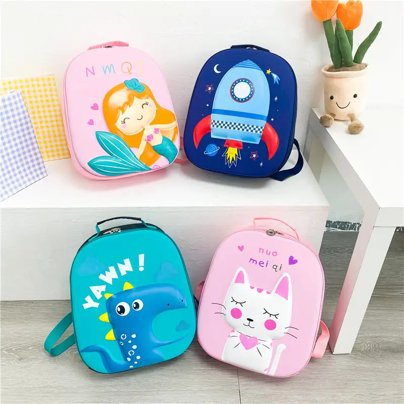 New Cartoon Children Schoolbag Girls Boys Kids Kindergarten Lightweight Dinosaur Cat Backpack Traveling Bags