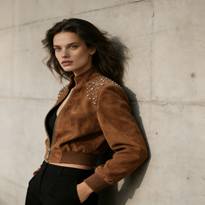 Offre Spéciale sur la Veste Bomber Premium Solide et Respirante Temu 2026 pour les Sorties Urbaines Modernes et les Événements Nocturnes Chics - Product Image 3