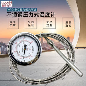 Termómetro Industrial de Presión de Acero Inoxidable 304 WTQ/WTZ-280 para Temperatura de Agua y Aceite Doméstica, OEM/ODM para Camiones Cisterna - Product Image 2