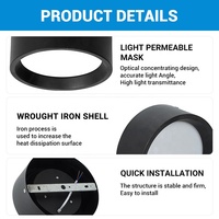 LOSO Haute qualité moderne intérieur hôtel maison magasin 12W 18W 24W montage en surface LED Downlight