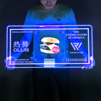 3D Night Club LED Dollar Bill Messages Board Sign Interior/Exterior VIP Service Presenter para exhibición de licor y publicidad de LOGOTIPO