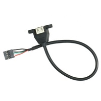 Câble USB 2.0 femelle à montage sur panneau, Dupont 5 broches 2,54 mm, pour carte mère - Charge rapide 3A, transfert de données, cuivre pur, ordinateur, téléphone portable