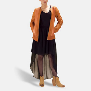Veste imperméable en cuir de serpent pour femme, doublée de polaire, 100% cuir, écologique, respirante, nouveau style - Product Image 2