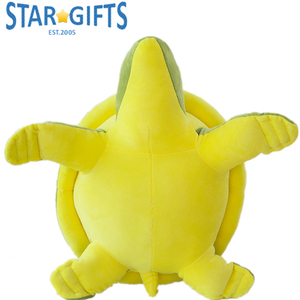 Peluche tortue marine verte et jaune fantaisie, tortue en peluche douce avec un motif de coquille élégant - Product Image 5