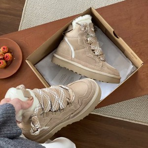 Bottes de neige surdimensionnées haut de gamme pour femme, hiver 2026, fourrure douce intégrée, semelle épaisse et chaude, chaussures montantes - Product Image 3