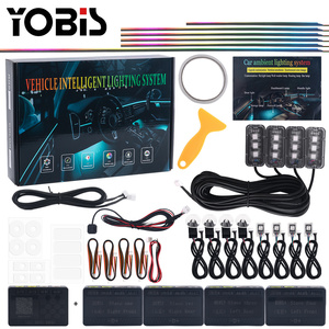 Luces LED Ambientales <span class=keywords><strong>para</strong></span> Automóvil Yobis 18 en 1, Iluminación Dinámica Interior <span class=keywords><strong>para</strong></span> Manijas de Puerta de Automóvil - Product Image 1