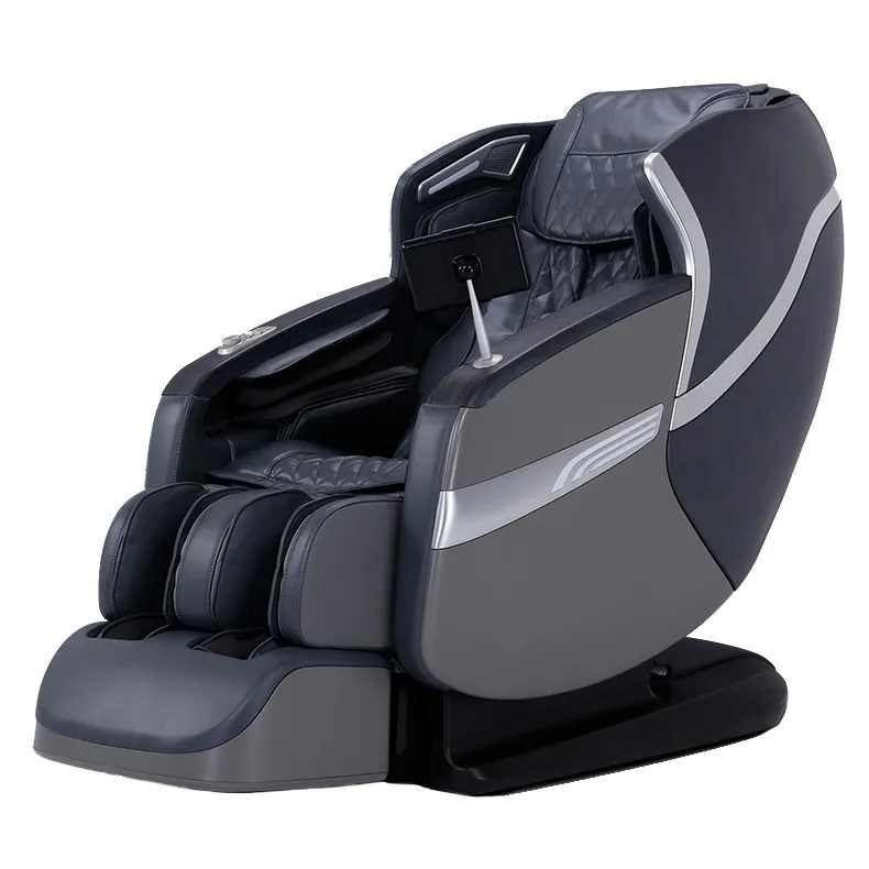 Elektrikli 3D tam vücut plastik kabuk sıfır yerçekimi hava sıkma Shiatsu SL parça masaj koltuğu 4D Footrest ile otomatik uzatma