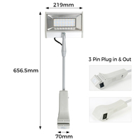Lampe murale LED orientable SLT à bras long pour stand de salon professionnel, éclairage d'exposition commutable CE RoHS SL-6013-N24L-CW3535