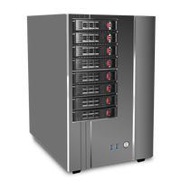 Macase N8B Industrial Chassis NAS Storage Server 8 HDD + 1 SSD Desain Disipasi Panas yang Sangat Baik/SAN/NAS/Router/Firewall-Stok Tersedia