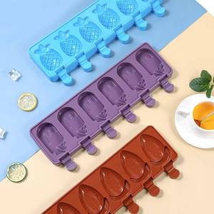 Molde de silicona de grado alimenticio, forma de cubo de plátano/piña, molde reutilizable para hacer helados caseros en la cocina y para congelar. - Product Image 3