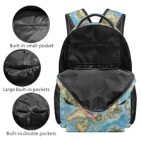 Sac à dos OEM avec imprimé carte de Hawaï, en polyester, entièrement imprimé, avec bretelles réglables pour les voyages et l'école