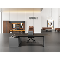 Bureau de direction en L en bois moderne de luxe, vente en gros d'usine, pour PDG, patron ou responsable, montage facile, mobilier de bureau