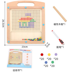 Heiße pädagogische DIY Kreativität Zeichnung Spielzeug Magnetic Tablet Puzzle Spielzeug Zeichenbrett für Kinder und Vorschule - Product Image 1
