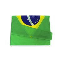 Listo para enviar 100% Poliéster 3x5ft Stock Impreso BR Bandera brasileña de Brasil
