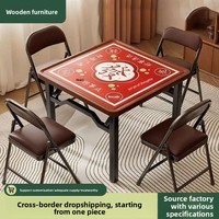 Fabricants de tables de mahjong GemJoy, vente en gros, table basse pliante personnalisable pour la maison, table carrée pour le salon, salle de jeux, en bois