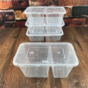 Modern Design Portable 4 Compartments Microwavable PP <b>Plastic</b> Food <b>Containers</b> Lids for Sandwich Bread <b>Square</b> Shape Injection - Product Image 3
