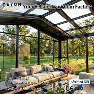 Yeyon 2026 OEM - Invernadero de Cristal Panorámico de Alta Gama para Terrazas Residenciales de Lujo y Espacios Exteriores - Product Image 1