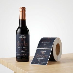Étiquettes autocollantes personnalisées en rouleau, imprimées à l'or, imperméables, avec logo privé pour bouteilles de bière Porter vieillie en fût - Product Image 1