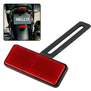 YHMOTO Support de plaque d'immatriculation arrière universel pour moto, réflecteur, pour tous les modèles, installation facile - Product Image 1