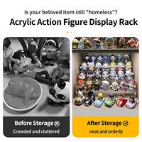 Étagère de présentation transparente en acrylique à 3 niveaux pour figurines d'anime, boîtes mystères, modèles de voitures et parfums