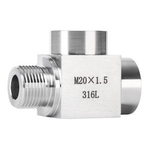 Conector en T de Acero Inoxidable M201.5 316L, Sección Cuadrada, Conexión de Alta Presión - Product Image 3